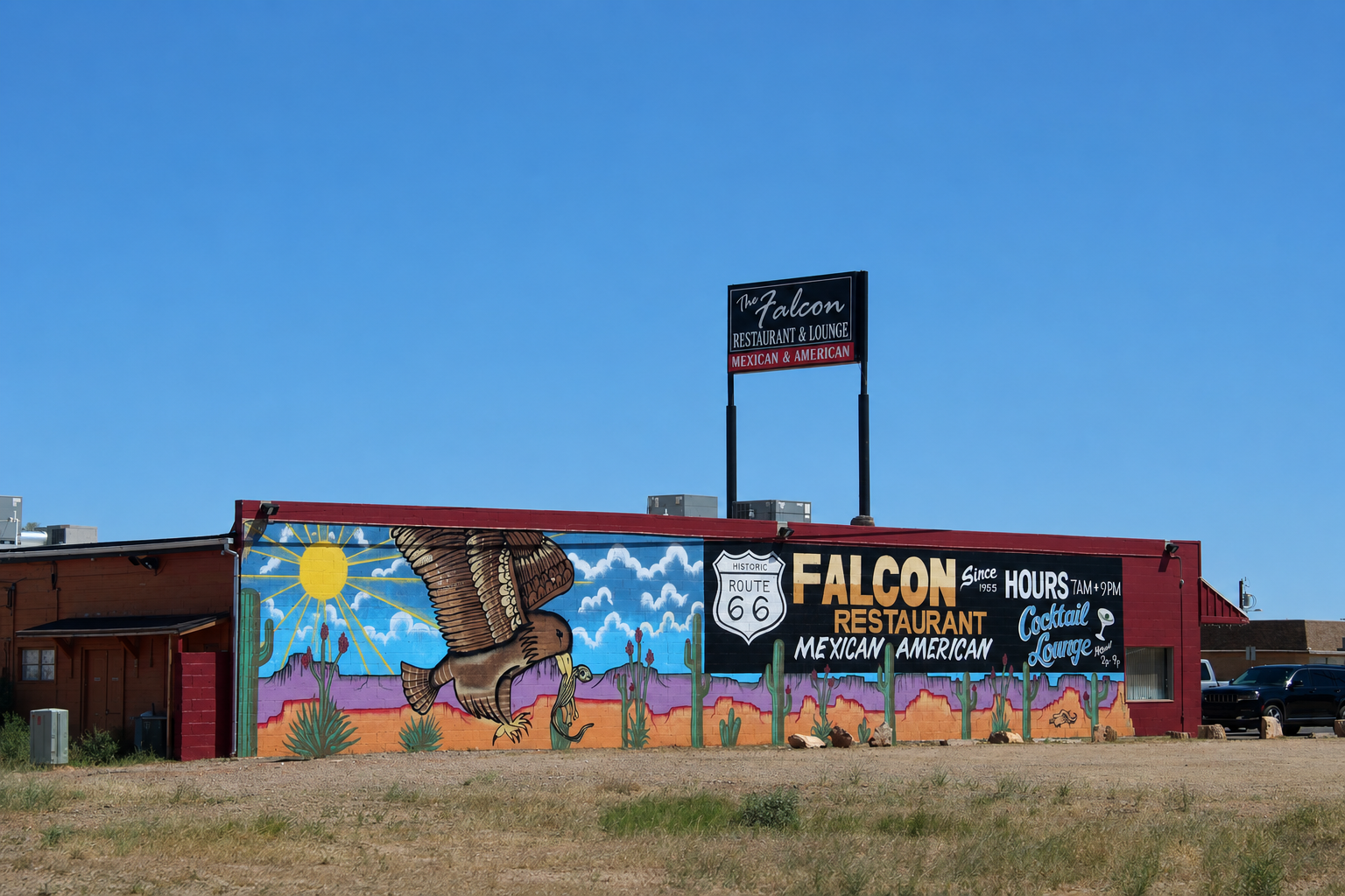 Falcon Restaurant in Winslow, Arizona
