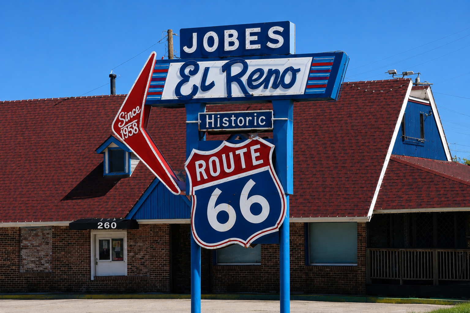 Jobe’s Drive In Sign in El Reno, Oklahoma