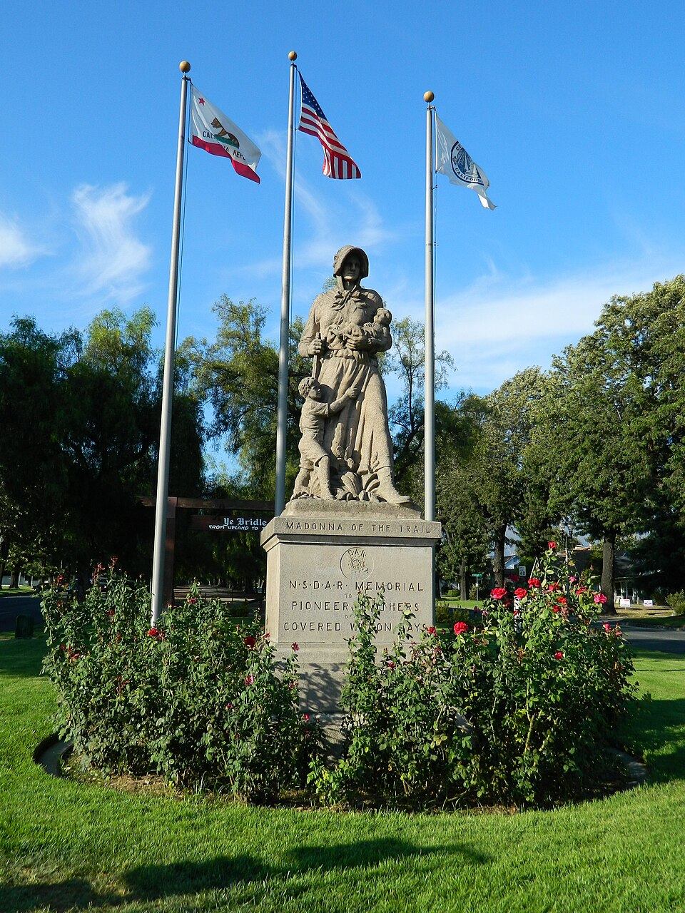 Madonna of the Trail in Upland, California