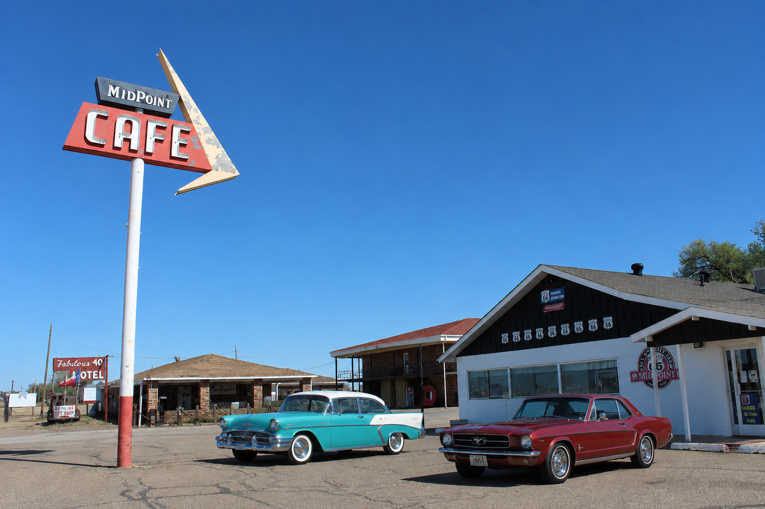 Midpoint Cafe in Adrian, Texas