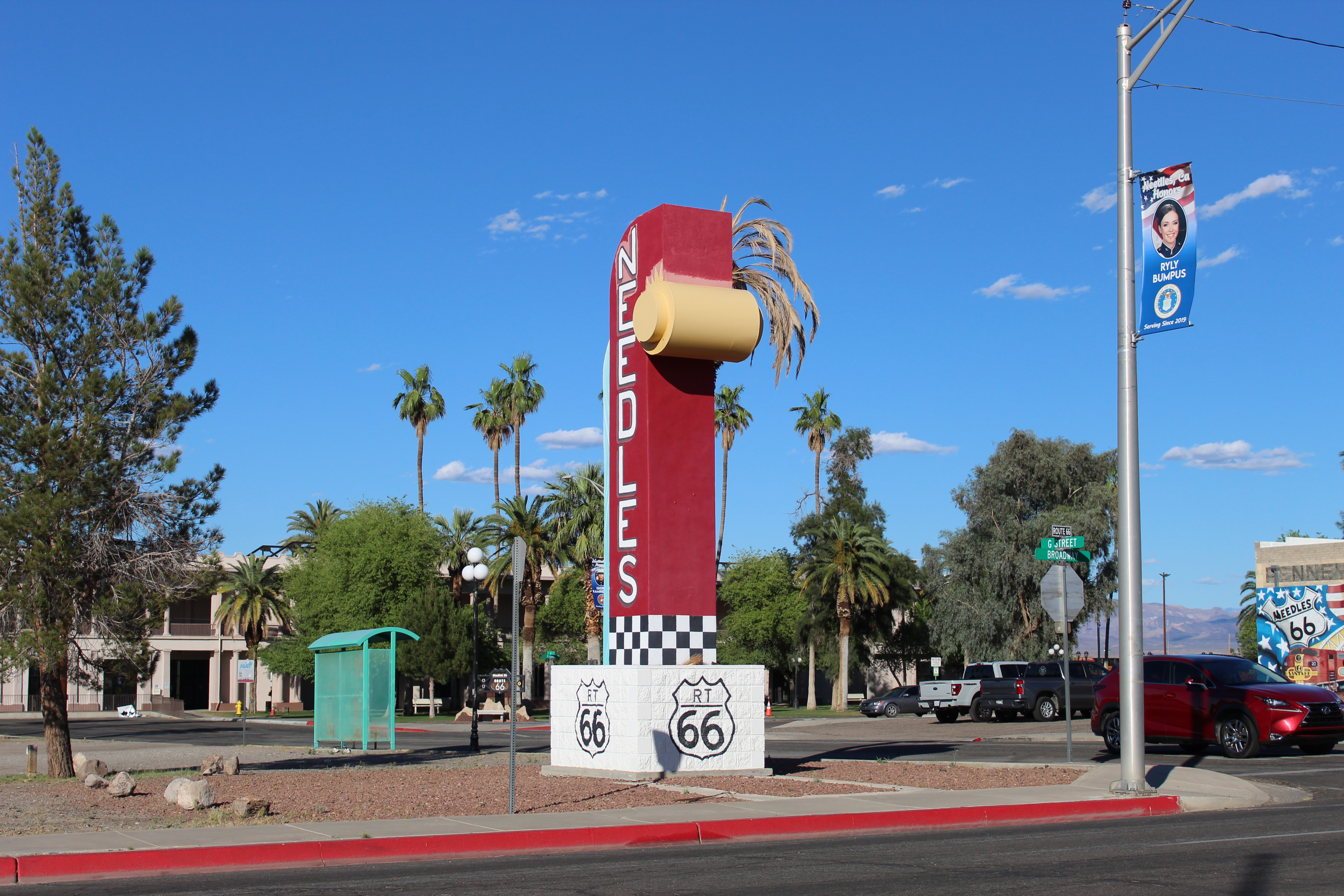 Needles Rte 66 Sign in Needles, California