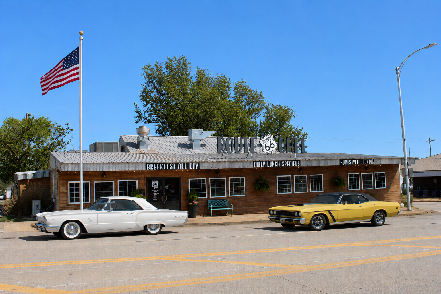Route 66 Cafe in Clinton, Oklahoma