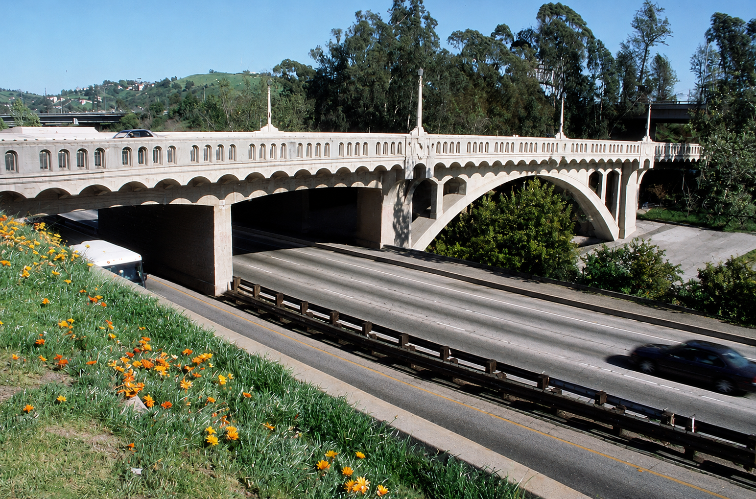 The Arroyo Seco Parkway in Los Angeles, California