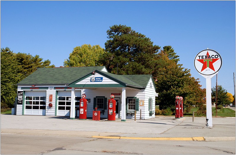 Ambler's Texaco Gas Station in Dwight, Illinois