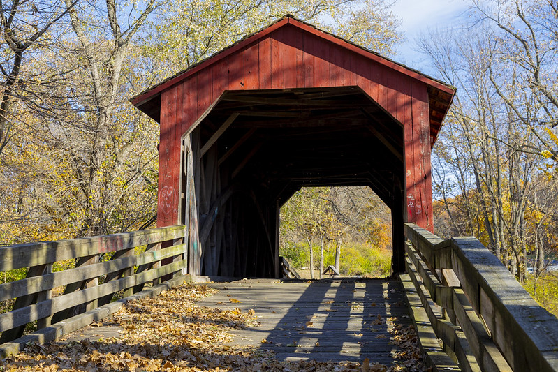 Sugar Creek Covered Bridge in Chatham, Illinois